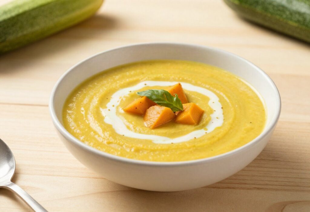 Velouté de courgette au curcuma