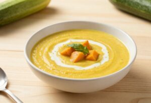 Velouté de courgette au curcuma