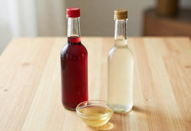 Vinegars in cruets