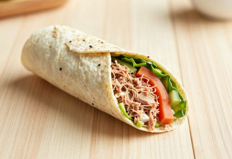 Wrap au thon et crudités